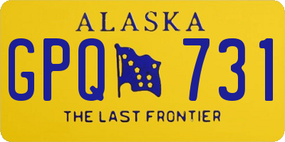 AK license plate GPQ731