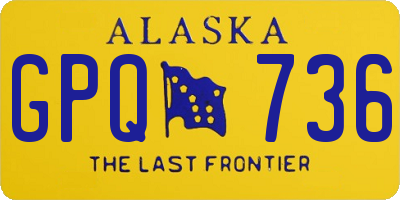 AK license plate GPQ736
