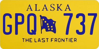 AK license plate GPQ737
