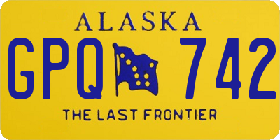 AK license plate GPQ742