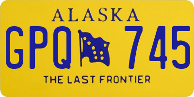 AK license plate GPQ745
