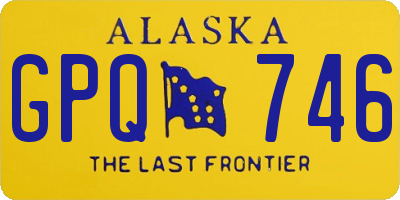 AK license plate GPQ746