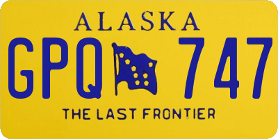 AK license plate GPQ747