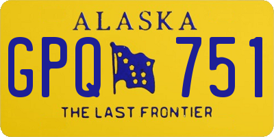 AK license plate GPQ751