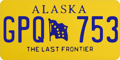 AK license plate GPQ753
