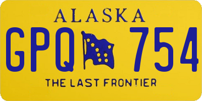 AK license plate GPQ754