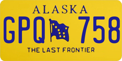 AK license plate GPQ758