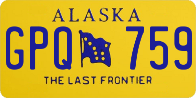 AK license plate GPQ759