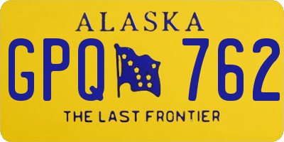 AK license plate GPQ762