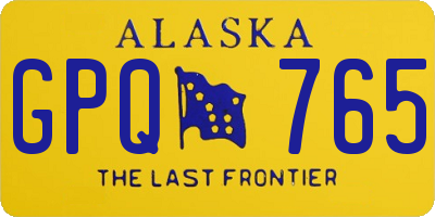 AK license plate GPQ765