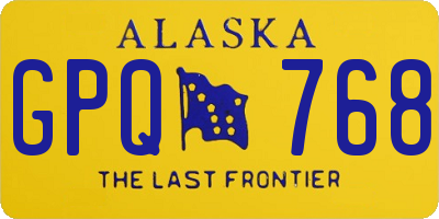 AK license plate GPQ768