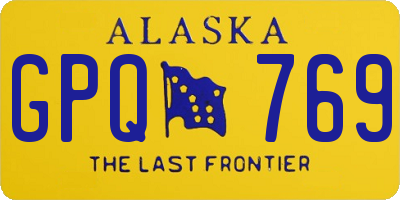 AK license plate GPQ769