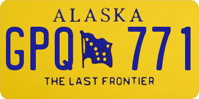 AK license plate GPQ771