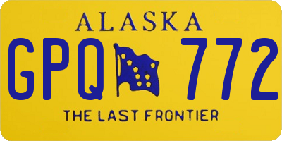 AK license plate GPQ772