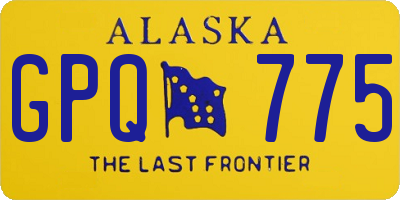 AK license plate GPQ775