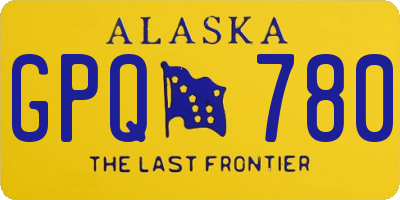 AK license plate GPQ780