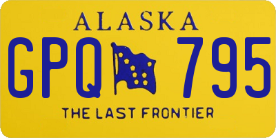 AK license plate GPQ795