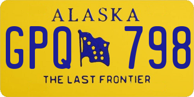 AK license plate GPQ798