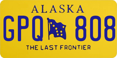 AK license plate GPQ808
