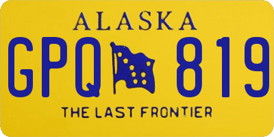 AK license plate GPQ819