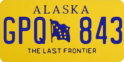 AK license plate GPQ843