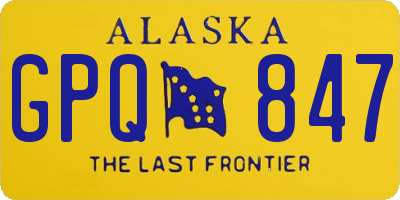 AK license plate GPQ847