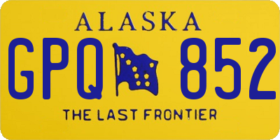 AK license plate GPQ852