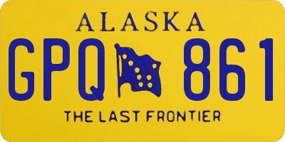 AK license plate GPQ861