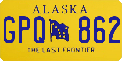 AK license plate GPQ862