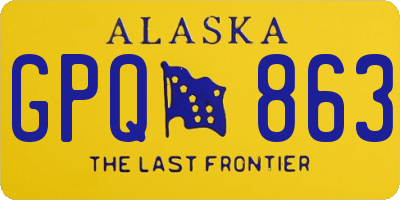 AK license plate GPQ863