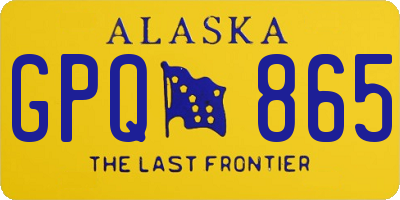 AK license plate GPQ865