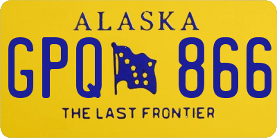 AK license plate GPQ866