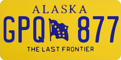 AK license plate GPQ877