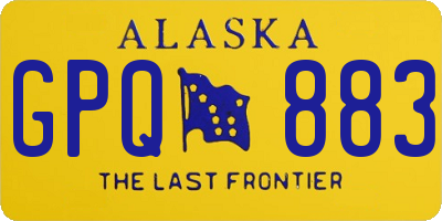 AK license plate GPQ883
