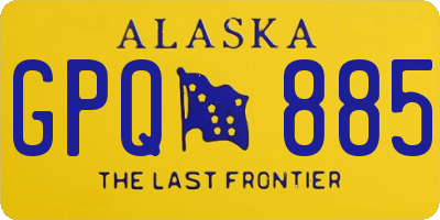 AK license plate GPQ885