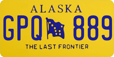 AK license plate GPQ889