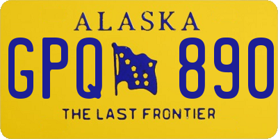AK license plate GPQ890