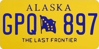 AK license plate GPQ897