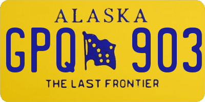 AK license plate GPQ903