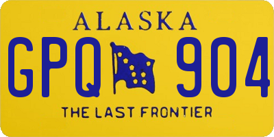 AK license plate GPQ904