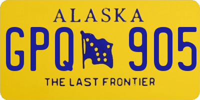 AK license plate GPQ905