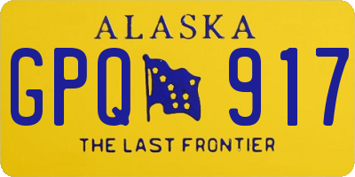 AK license plate GPQ917