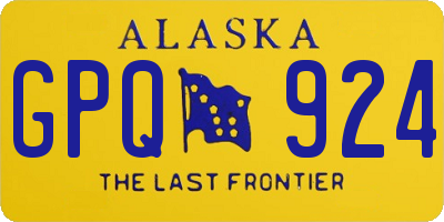 AK license plate GPQ924