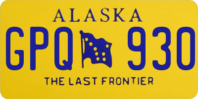 AK license plate GPQ930
