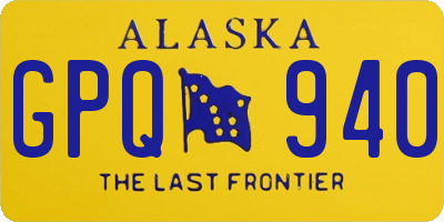 AK license plate GPQ940