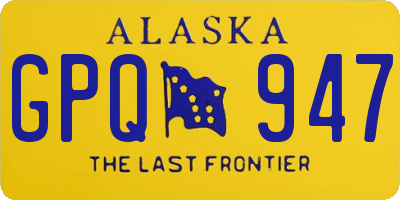 AK license plate GPQ947