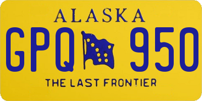 AK license plate GPQ950
