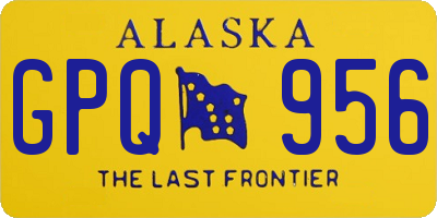 AK license plate GPQ956