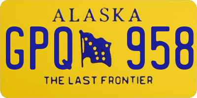 AK license plate GPQ958