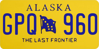 AK license plate GPQ960
